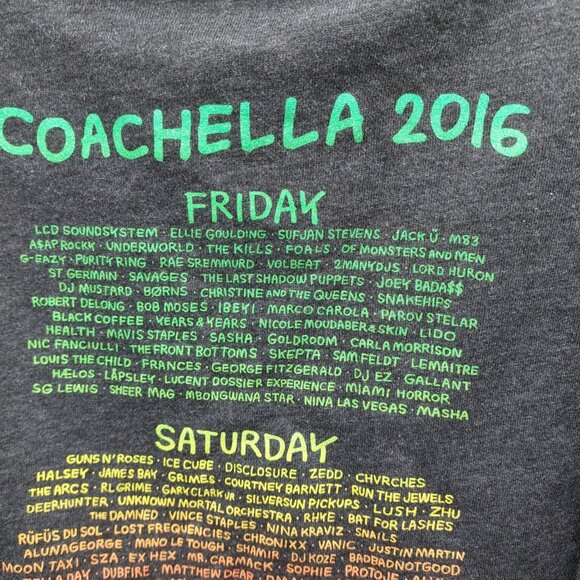 Coachella Hoodie 2016 Sweatshirt Hoodie Official w  Lineup Size Small - Picture 9 of 11